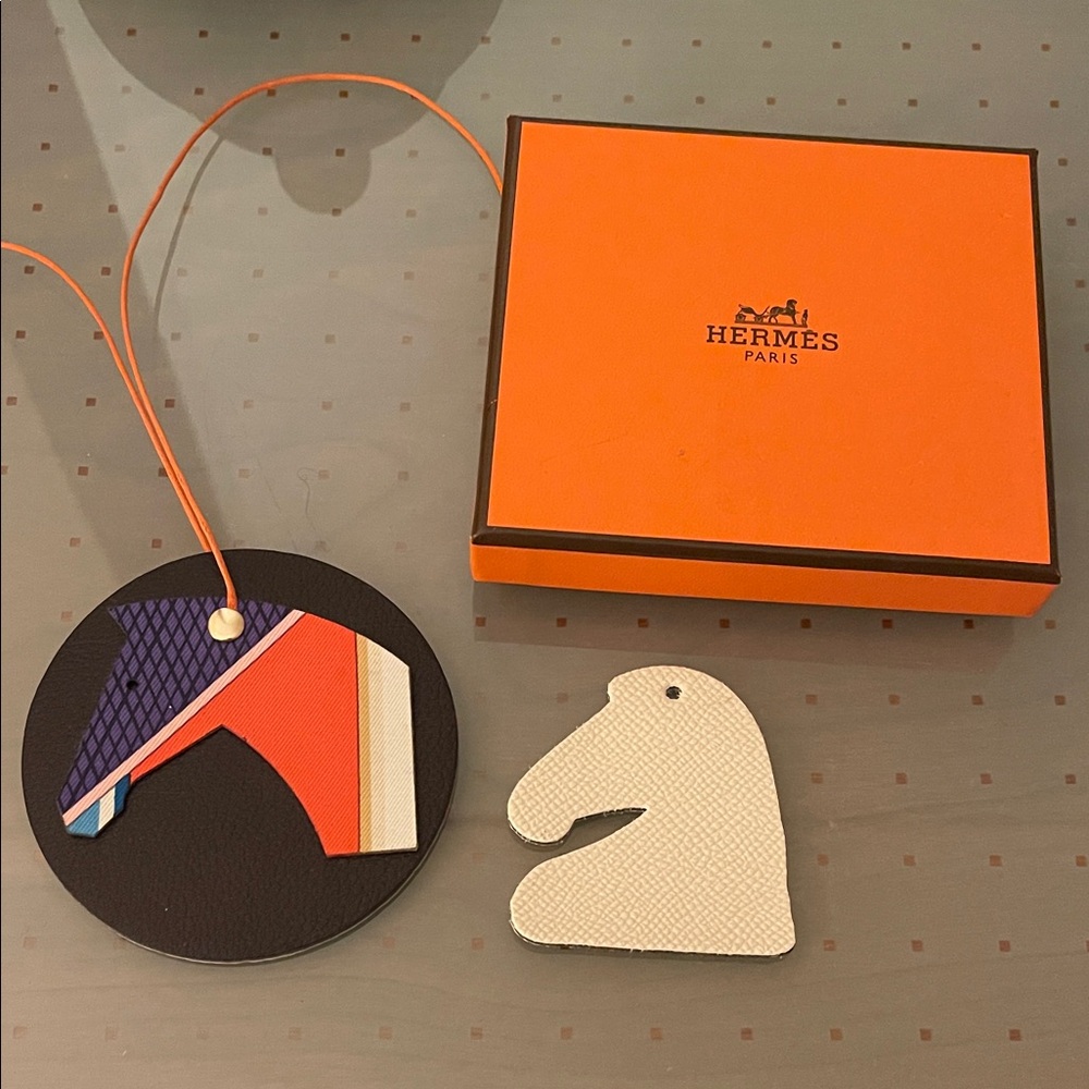Hermès Orange and Black Horse Ornament